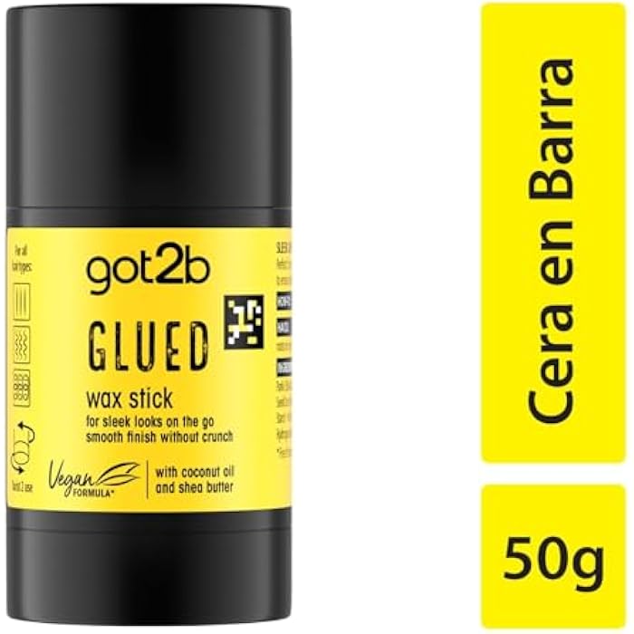 got2b Glued Wax Stick 50g, Long-Lasting Styling Wax Stick, Clear Hair Wax Stick for Slick Looks On the Go, Non-Greasy Hair Pomade to Tame Flyaways, Strong Hold, Vegan Formula* - Image 2